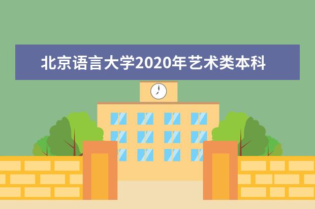 北京语言大学2020年艺术类本科分省分专业招生计划