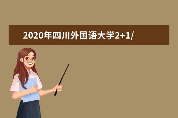 2020年四川外国语大学2+1/2+2/3+1奢侈品管理专业招生简章