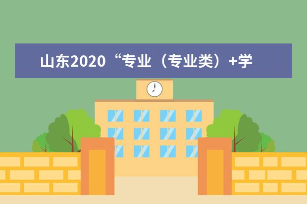 山东2020“专业（专业类）+学校”高考志愿模式变化