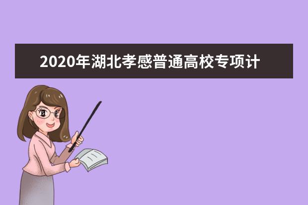 2020年湖北孝感普通高校专项计划申报考生信息