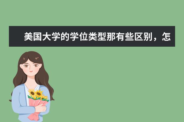 美国大学的学位类型那有些区别，怎么选择呢？