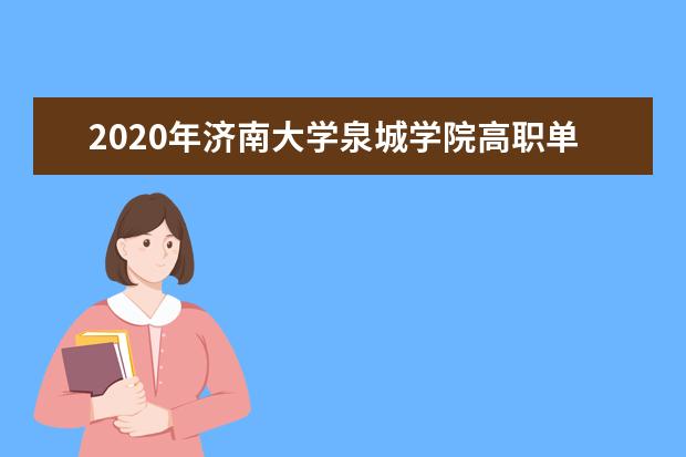 2020年<a target="_blank" href="/xuexiao6795/" title="济南大学泉城学院">济南大学泉城学院</a>高职单招和综合评价招生计划