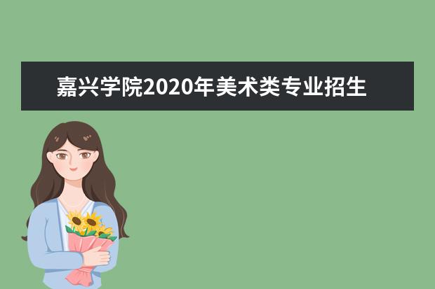 嘉兴学院2020年美术类专业招生计划