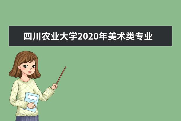 四川农业大学2020年美术类专业录取分数线