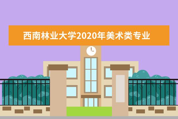 西南林业大学2020年美术类专业录取分数线