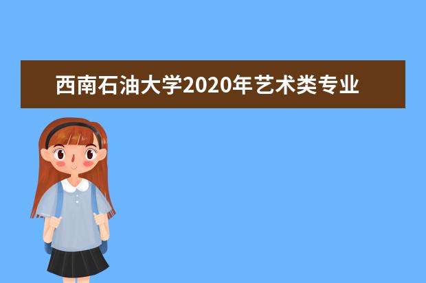 西南石油大学2020年艺术类专业招生计划