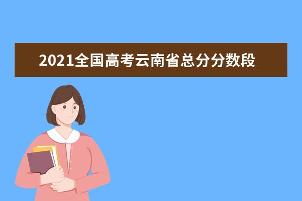 2021全国高考云南省总分分数段（含照顾分）统计