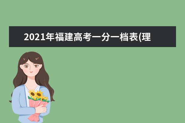 2021年福建高考一分一档表(理科)