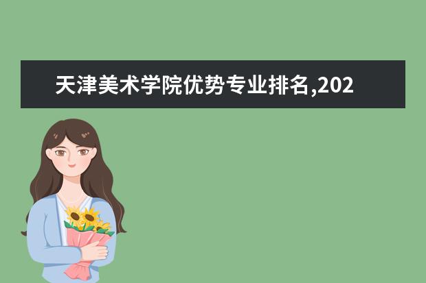 天津美术学院优势专业排名,2021年天津美术学院最好的专业排名