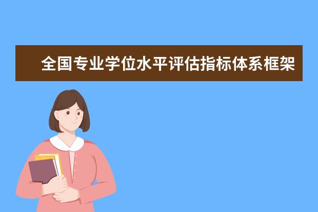 全国专业学位水平评估指标体系框架