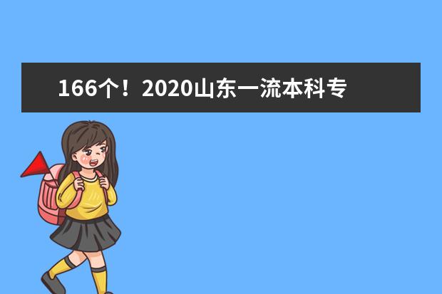 166个！2020山东一流本科专业建设点推荐名单来啦