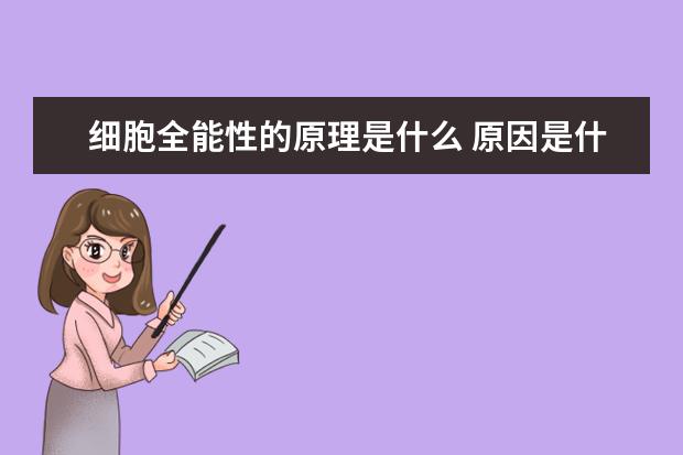 细胞全能性的原理是什么 原因是什么