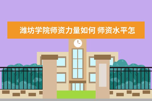 潍坊学院师资力量如何 师资水平怎么样