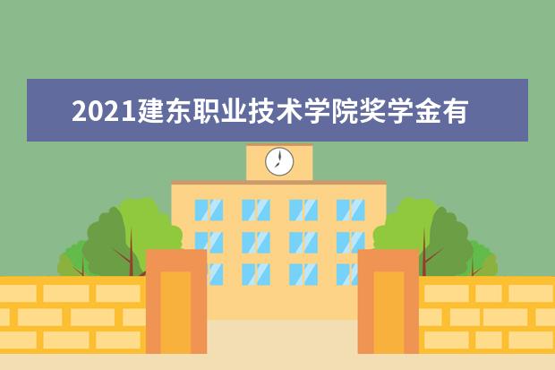 2021建东职业技术学院奖学金有哪些 奖学金一般多少钱?