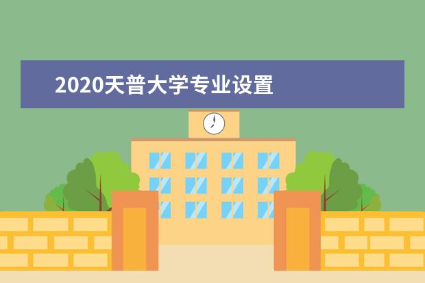 2020天普大学专业设置