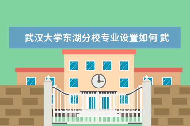 武汉大学东湖分校专业设置如何 武汉大学东湖分校重点学科名单