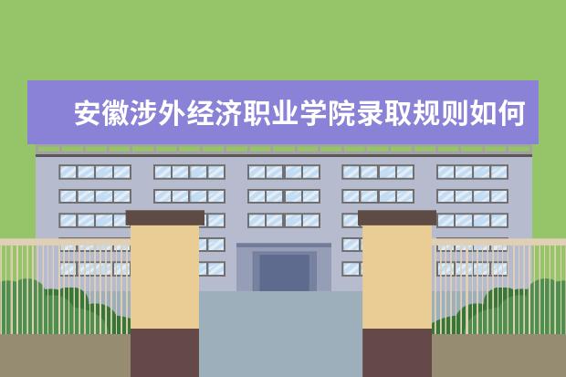 安徽涉外经济职业学院录取规则如何 安徽涉外经济职业学院就业状况介绍