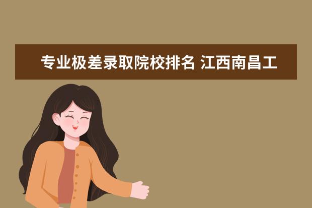 专业极差录取院校排名 江西南昌工学院好不好?