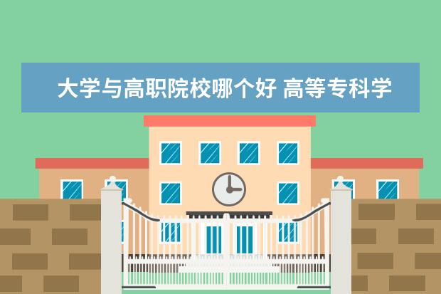 大学与高职院校哪个好 高等专科学校和职业学院、职业技术学院有什么区别?...