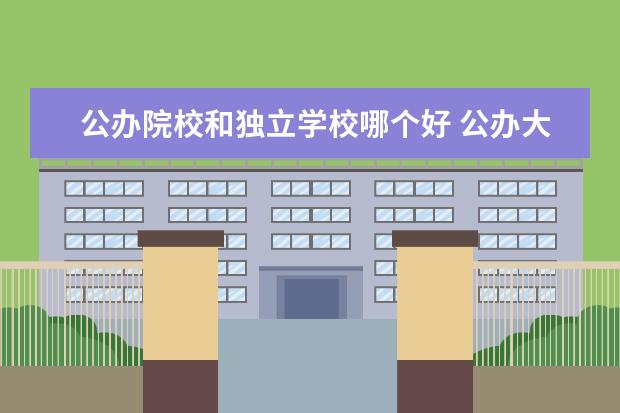 公办院校和独立学校哪个好 公办大学和独立学院与民办大学哪个好