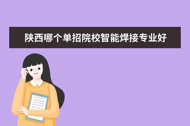 陕西哪个单招院校智能焊接专业好 小弟跪求这些学院的专业代码,急急急