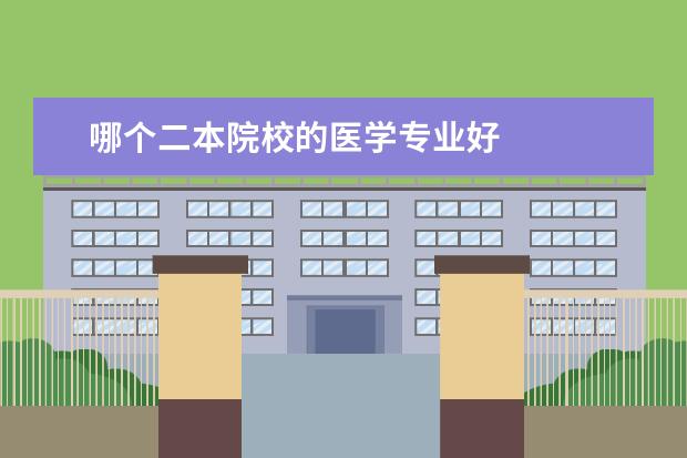 哪个二本院校的医学专业好 
  学院和大学究竟哪个好