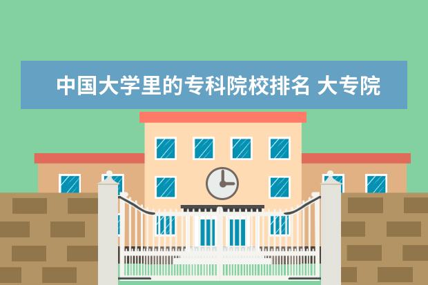 中国大学里的专科院校排名 大专院校排名