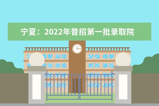 宁夏：2022年普招第一批录取院校本科文史类投档信息