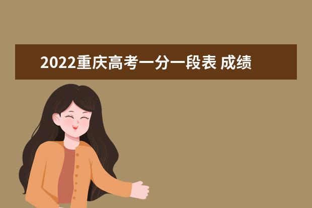 2022重庆高考一分一段表 成绩排名