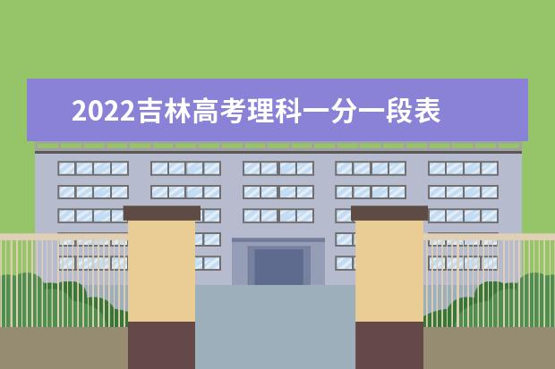 2022吉林高考理科一分一段表 最新高考成绩排名