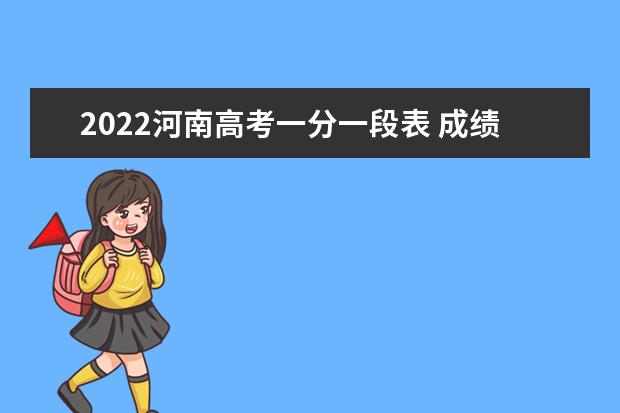 2022河南高考一分一段表 成绩排名【最新公布】