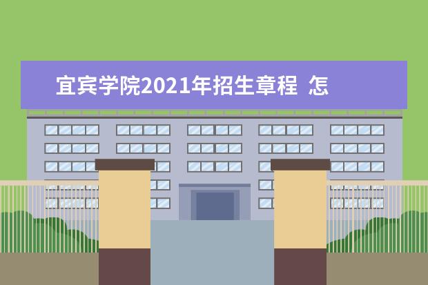 宜宾学院2021年招生章程  怎样