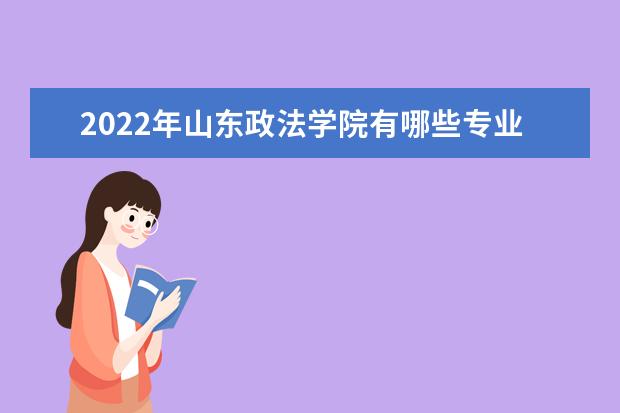 2022年山东政法学院有哪些专业  怎样