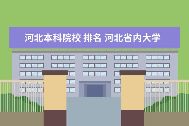 河北本科院校 排名 河北省内大学排名