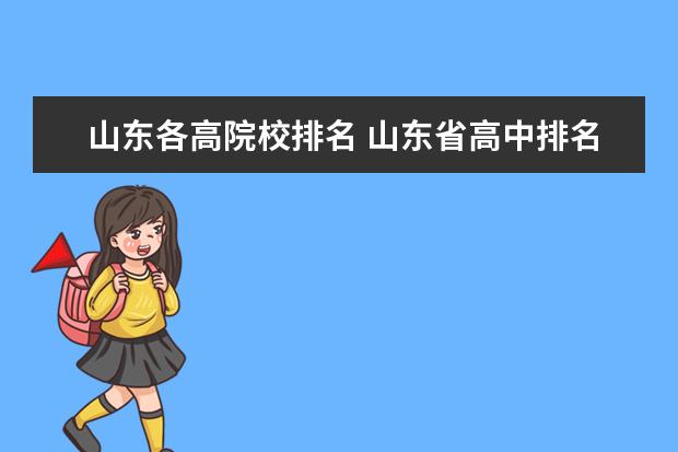 山东各高院校排名 山东省高中排名100强