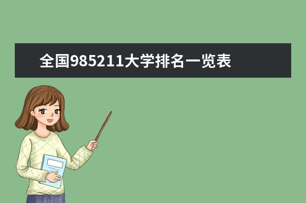 全国985211大学排名一览表 中医药大学排名一览表