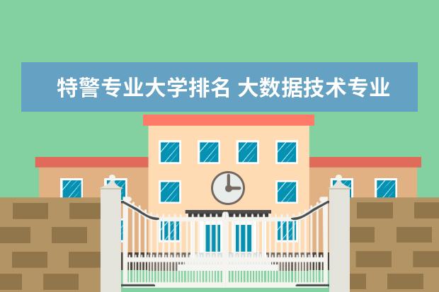 特警专业大学排名 大数据技术专业大学排名