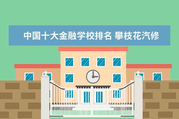 中国十大金融学校排名 攀枝花汽修学校有哪些