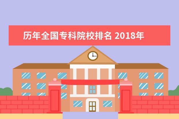 历年全国专科院校排名 2018年江苏省专科学校排名