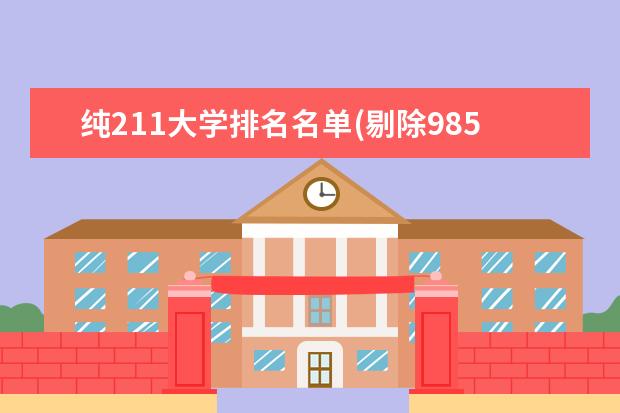 纯211大学排名名单(剔除985) 哈尔滨工业大学排名全国第几