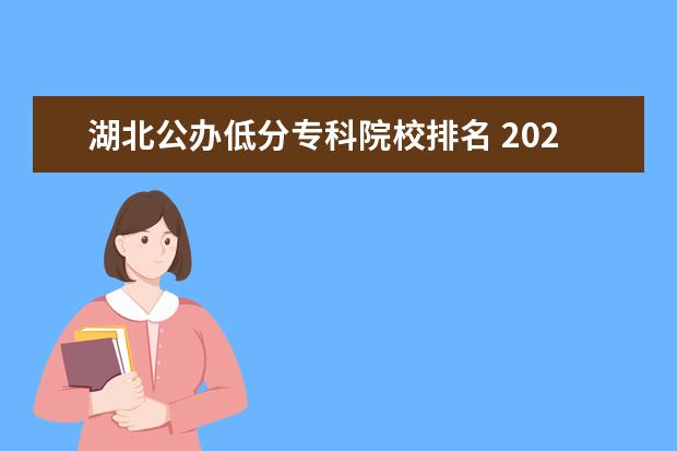 湖北公办低分专科院校排名 2022湖北公办专科学校名单 最好的专科院校