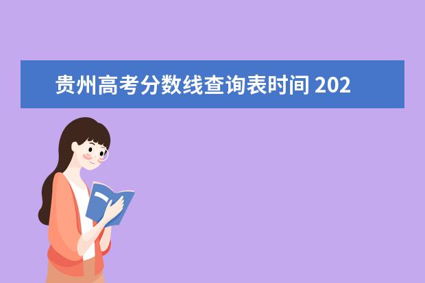 贵州高考分数线查询表时间 2021年贵州高考录取分数线是多少?