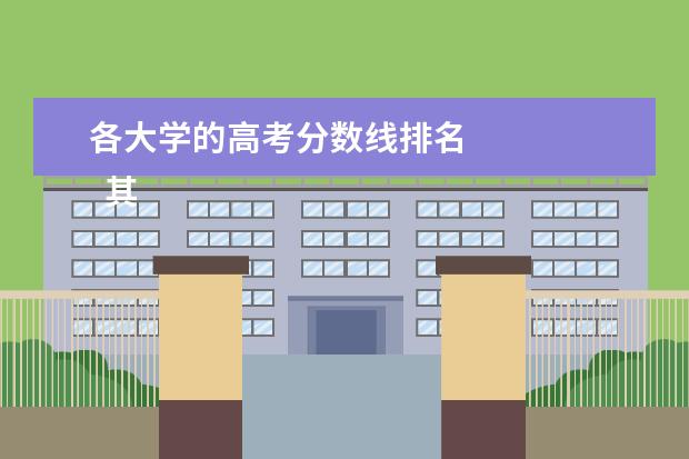 各大学的高考分数线排名 
  其他信息：
  <br/>