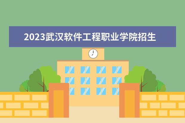 2023武汉软件工程职业学院招生简章 武汉软件工程职业学院有什么专业