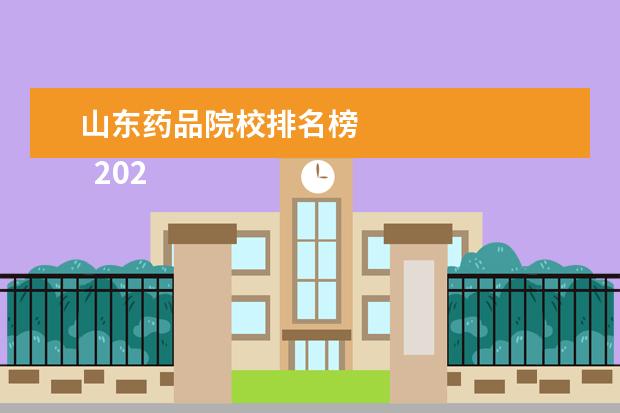 山东药品院校排名榜 
  2022年山东药品食品职业学院王牌专业