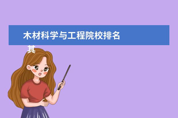 木材科学与工程院校排名 
  其他信息：
  <br/>
