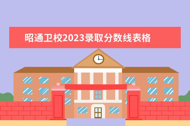 昭通卫校2023录取分数线表格 我是就读于昭通卫校护理专业的学生,今年七月份即将...