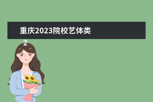 重庆2023院校艺体类 
  2023承认重庆艺术统考的大学有哪些