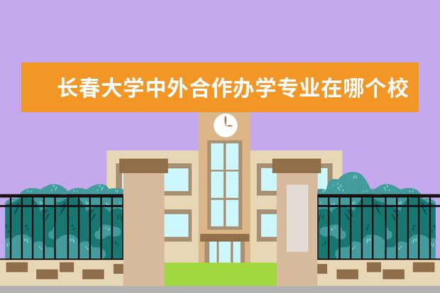 长春大学中外合作办学专业在哪个校区 谁给我说下 长春大学中外合作办学