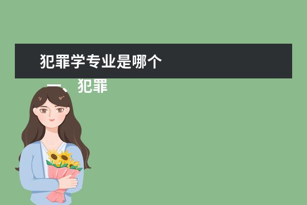 犯罪学专业是哪个 
  一、犯罪学专业主要学什么